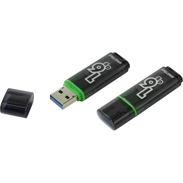 Флешка Smartbuy Glossy 16Гб черный Флешка Smartbuy Glossy 16Гб черный